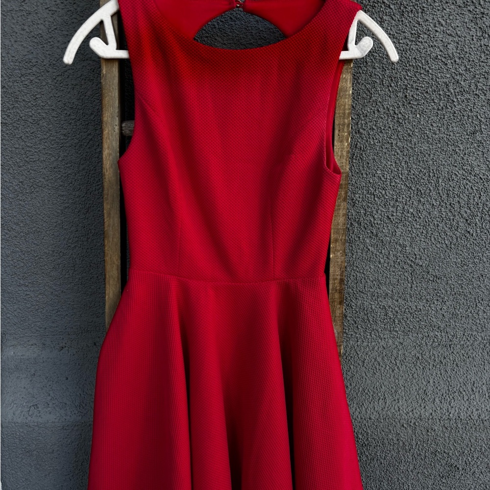 Lulu's Vibrant Red Backless Dress